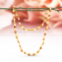 Ожерелье из натурального балтийского янтаря "микс" 