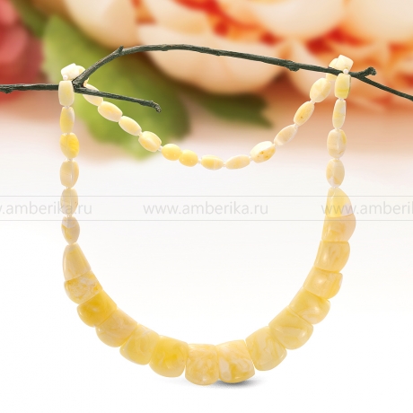 Ожерелье из балтийского лимонного природного янтаря