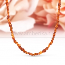 Ожерелье из балтийского природного янтаря цвета "микс" Эмилия