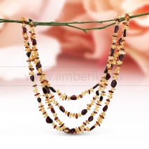 Ожерелье из балтийского природного янтаря "микс" Анна