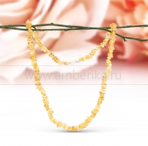 Ожерелье из натурального золотистого балтийского янтаря Агния