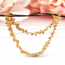 Ожерелье из золотистого природного балтийского янтаря Каролина