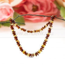 Ожерелье из натурального балтийского янтаря "микс" Любовь