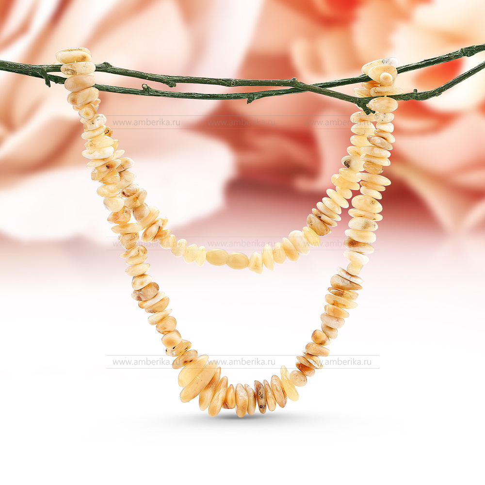 Ожерелье из натурального лимонного балтийского янтаря, артикул 2279