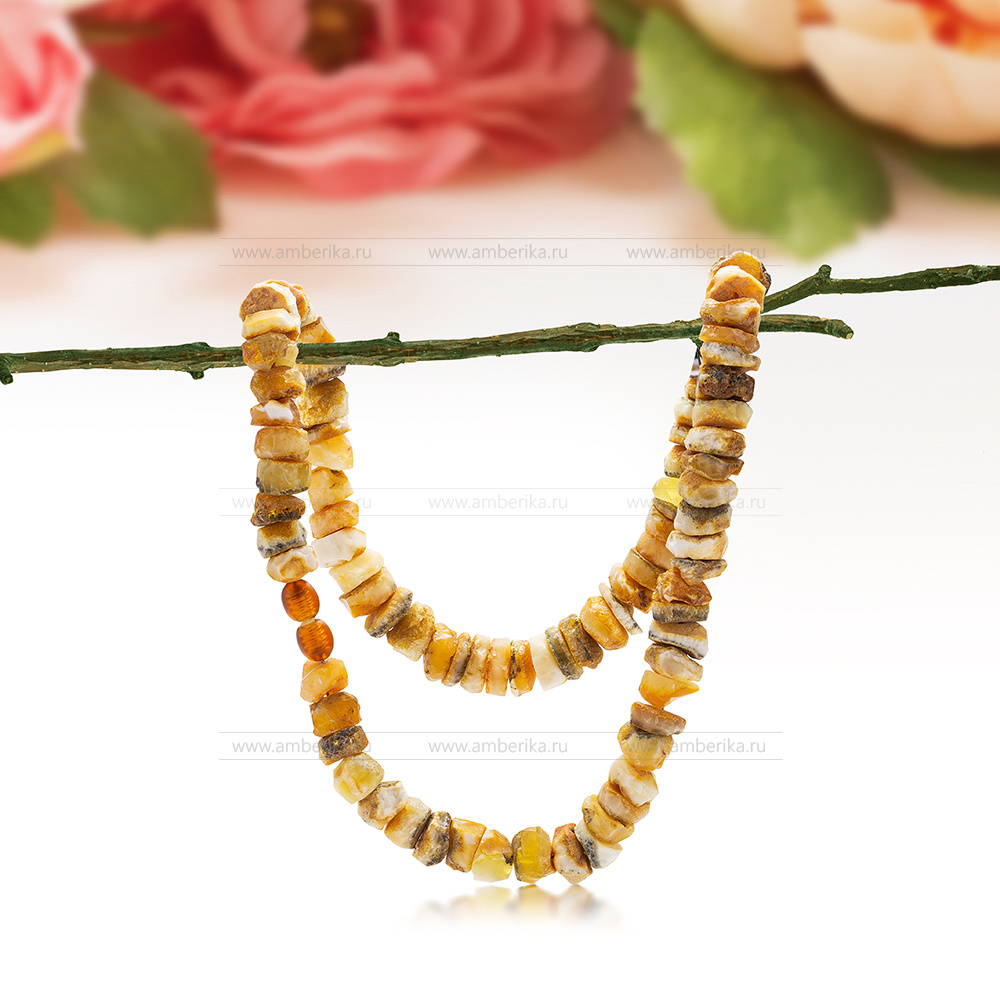 Ожерелье из лечебного балтийского янтаря, артикул 12501