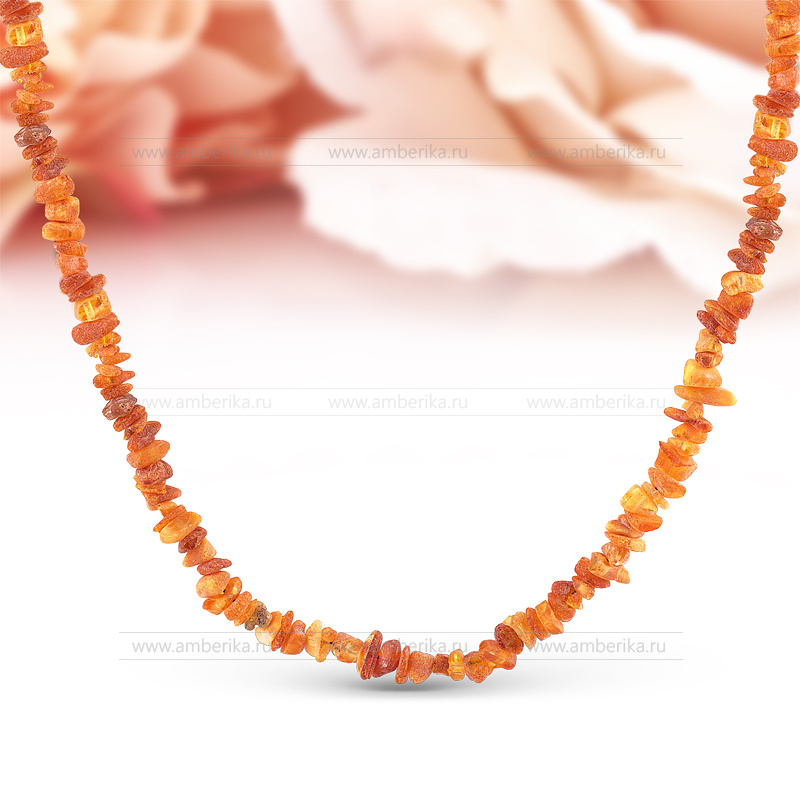 Ожерелье из лечебного золотистого природного балтийского янтаря, артикул 2108