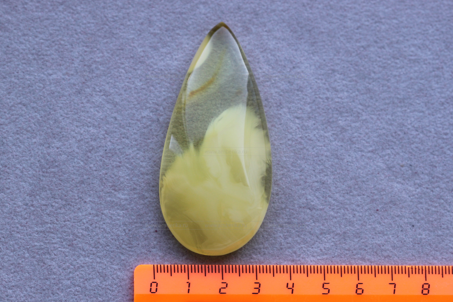 Янтарь природный карибский форма "Капля". Артикул 11318, артикул 11318